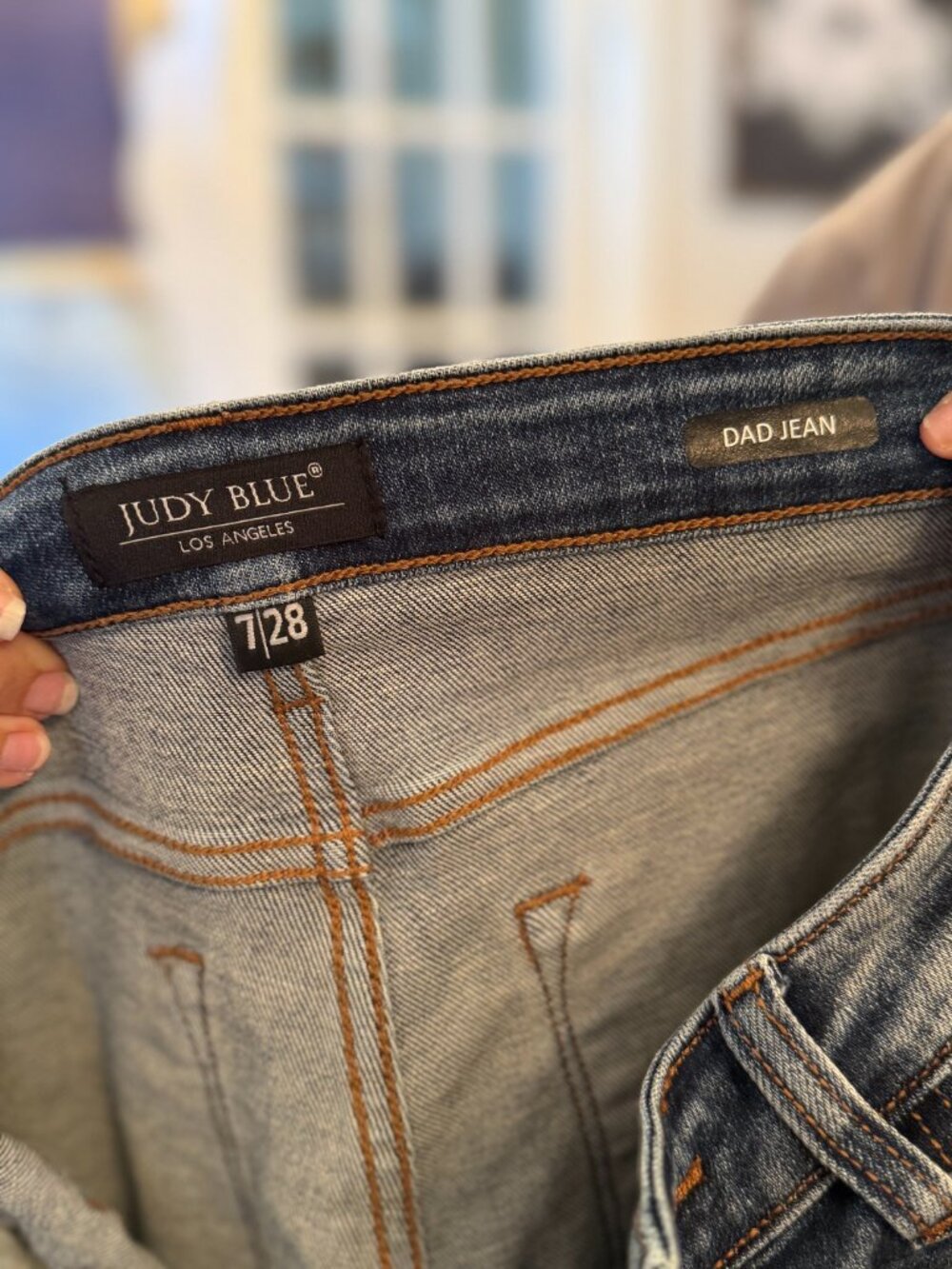 Judy Blue Stretch Denim Ripped Dad Jeans Women's 7/28 - Picture 5 of 5
